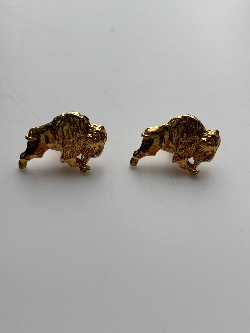 Gold Buffalo Stud Earrings - Women Jewelry